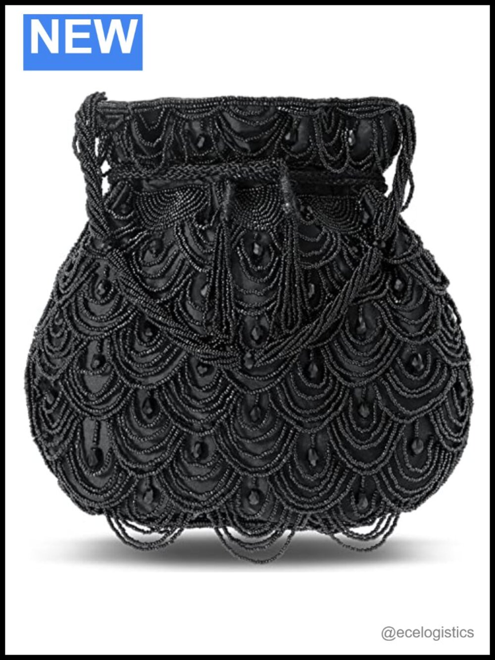 Ethnic Potli Bag Drawstring Clutch Faux Leather Evening Purse for Women Gift